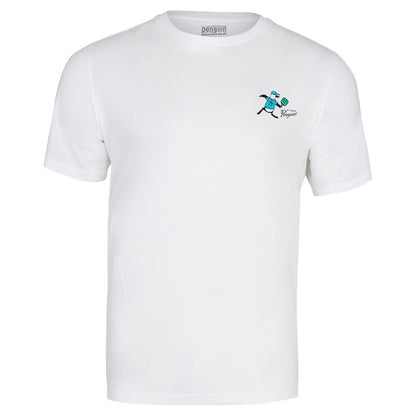 Men's Short Sleeve PB Back Graphic Tennis Top Bright White Apparel Penguin