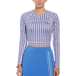 Women's Longsleeve Cropped Printed Sun Protection Tennis Top Nebulas Apparel Penguin