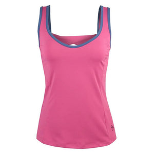 Women's Sweetheart Neckline Tennis Tank with Back Knot Cheeky Pink Apparel Penguin