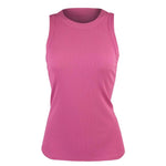 Women's Essential Rib Tennis Tank Cheeky Pink Apparel Penguin