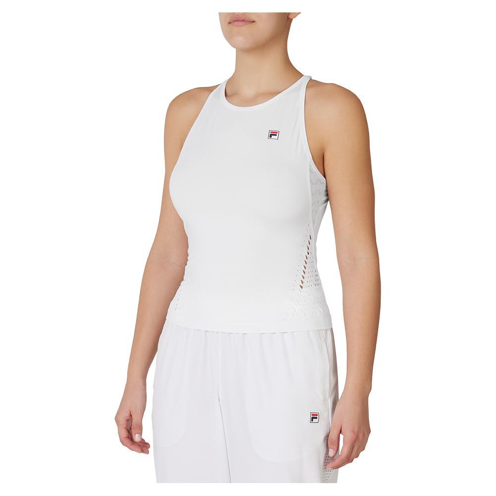 Women's Halter Court Tennis Tank White Apparel Fila