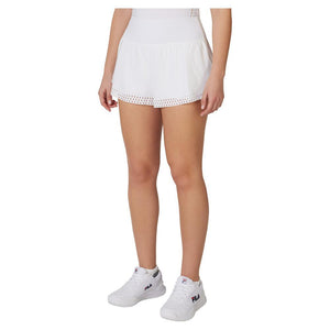 Women's Double Layer Tennis Short White Apparel Fila