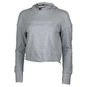 Womens Cropped Fleece Tennis Hoodie Glacier Gray Apparel Paddletek