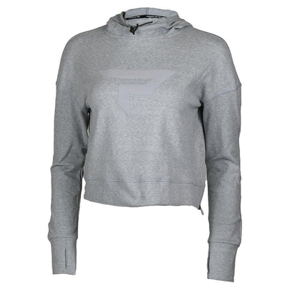 Womens Cropped Fleece Tennis Hoodie Glacier Gray Apparel Paddletek