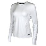 Womens Long Sleeve Performance Tennis Top White and Black Apparel Paddletek