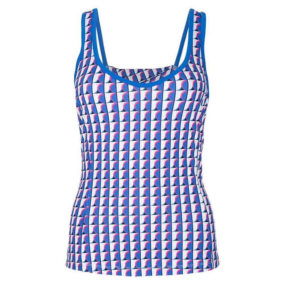 Women's Printed Sweetheart Neckline Tennis Tank with Back Knot Nebulas Apparel Penguin