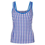 Women's Printed Sweetheart Neckline Tennis Tank with Back Knot Nebulas Apparel Penguin