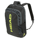 Base 17L Tennis Backpack Black and Yellow Bags Head