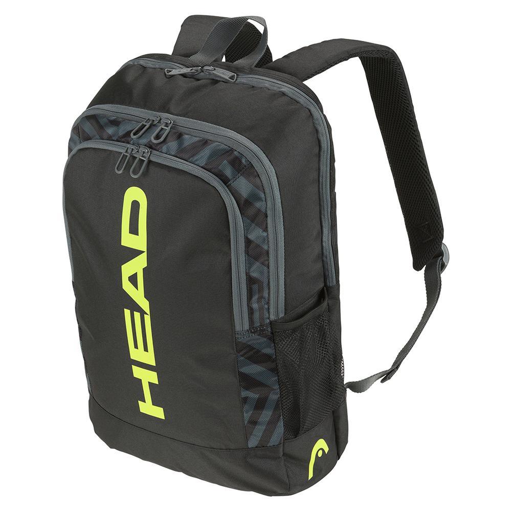 Base 17L Tennis Backpack Black and Yellow Bags Head