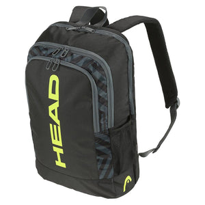 Base 17L Tennis Backpack Black and Yellow Bags Head