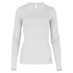 Women's Long Sleeve UV Blocker Pickleball Top White Apparel Fila