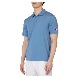 Men's Short Sleeve Tennis Polo Elemental Blue Apparel Fila