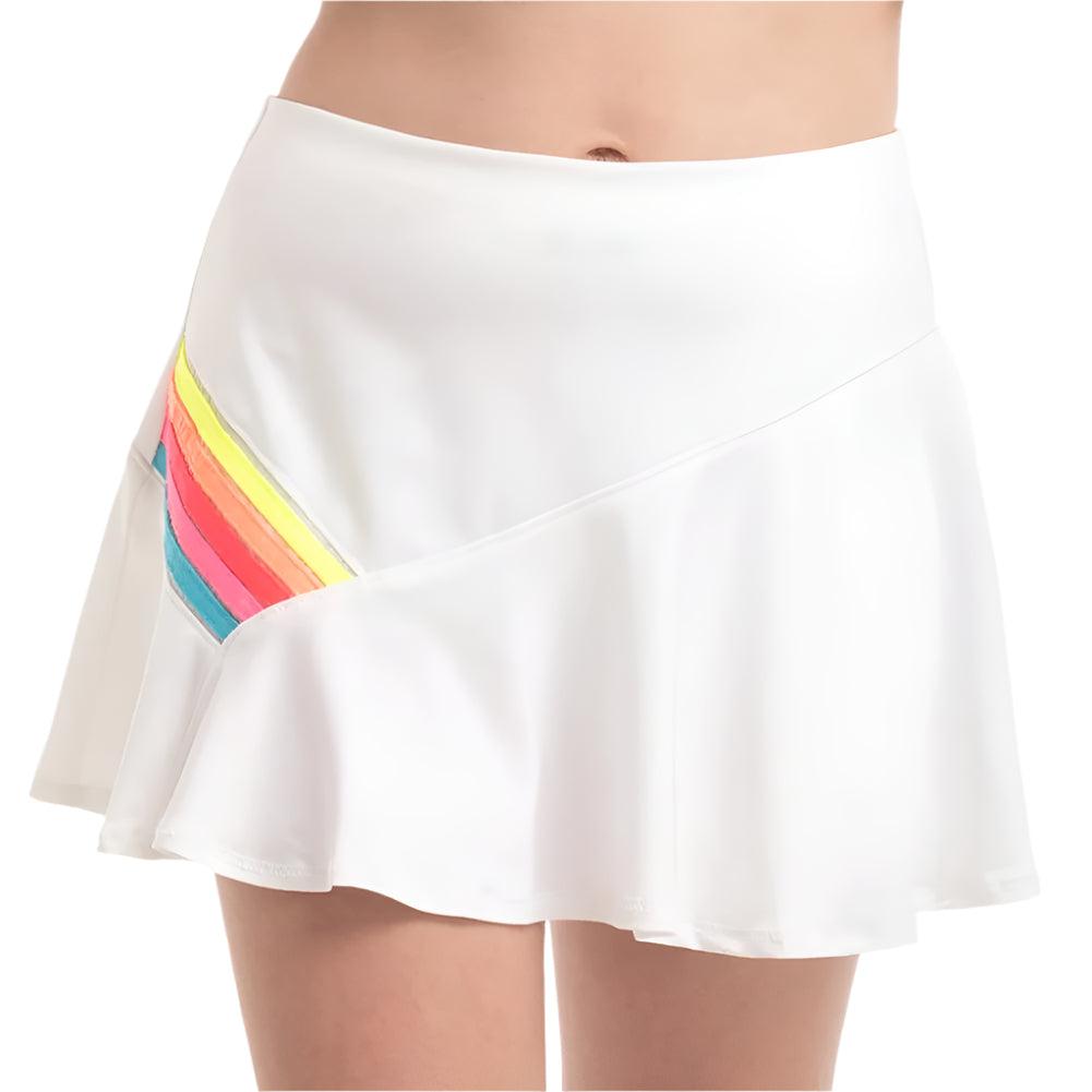 Girl's Prisma Stripe Tennis Skort Rainbow Apparel Lucky In Love