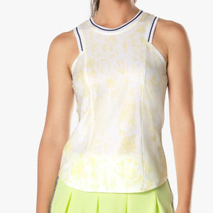Women's Electric Toile Tennis Tank Lemon Frost Apparel Lucky In Love