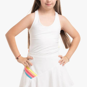 Girl's Prisma Stripe Tennis Tank Rainbow Apparel Lucky In Love