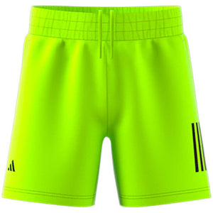 Boys' Club 3 Stripe Tennis Short Lucid Lemon Apparel Adidas