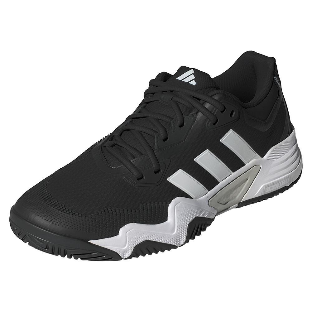 Mens Solematch Control 2 Tennis Shoes Core Black and Silver Metallic Footwear Adidas