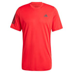 Mens 3 Stripe Tennis Top Better Scarlet Apparel Adidas