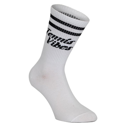 Tennis Vibes Socks White and Black Socks Runway Athletics