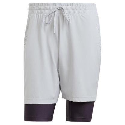 Mens Short and Tight Tennis Set Grey Apparel Adidas