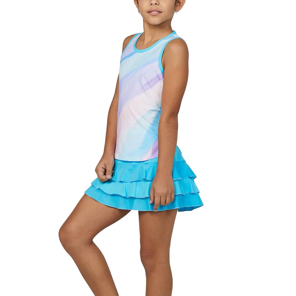 Girls Square Mesh Tennis Tank Watercolor Apparel Sofibella