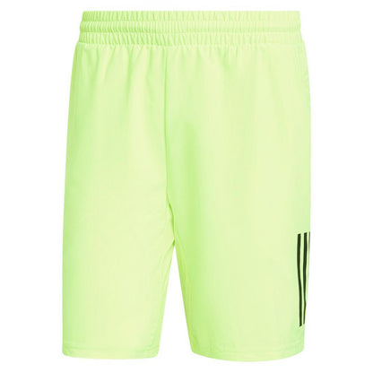Mens Club 3 Stripe 9 Inch Tennis Short Lucid Lemon Apparel Adidas