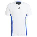 Mens Pro Freelift Tennis Top White and Lucid Blue Apparel Adidas