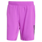 Mens 9 Inch Club 3 Stripe Tennis Short Purple Burst Apparel Adidas