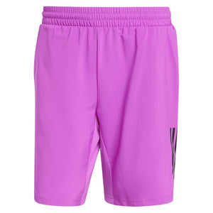 Mens 9 Inch Club 3 Stripe Tennis Short Purple Burst Apparel Adidas