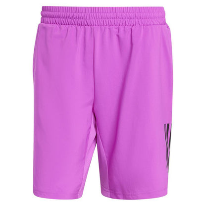 Mens 9 Inch Club 3 Stripe Tennis Short Purple Burst Apparel Adidas