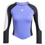 Womens Heat.RDY 3/4 Long Sleeve Tennis Top Cobalt Blue and Black Apparel Adidas