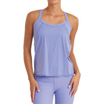 Women's Strappy Performance Tennis Tank with Bra Wild Indigo Apparel Thrive Societe
