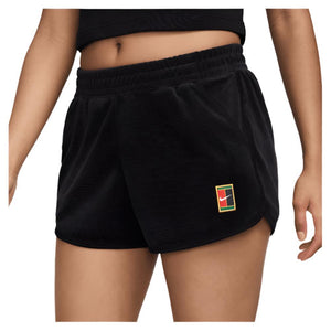Womens Heritage Mid-Rise Tennis Shorts Black Apparel Nike