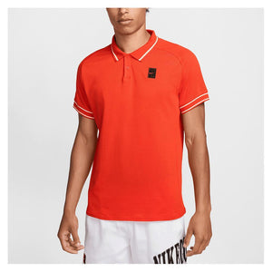 Mens Heritage Tennis Polo Picante Red Apparel Nike