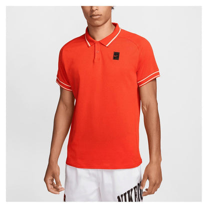Mens Heritage Tennis Polo Picante Red Apparel Nike