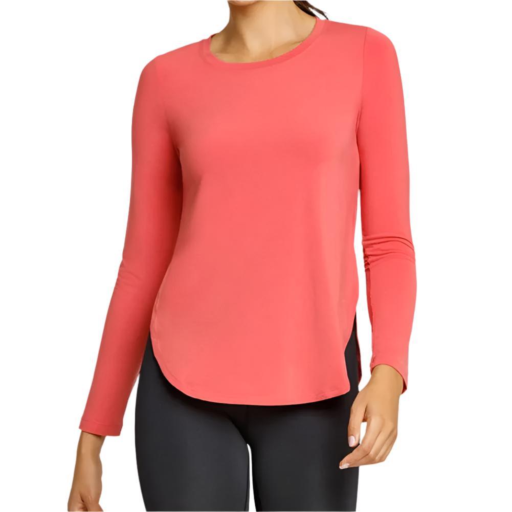 Women's Panem Long Sleeve Tennis Top Cherry Rose Apparel Tail