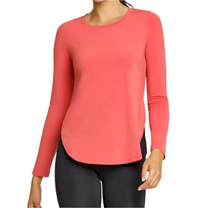 Women's Panem Long Sleeve Tennis Top Cherry Rose Apparel Tail