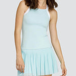 Women's Zoraya Hi-Neck Tennis Tank Blue Glow Apparel Tail