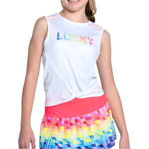 Girls'Love In Color Tennis Tank Rainbow Apparel Lucky In Love