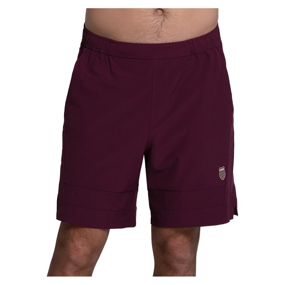 Men's Ripstop 7 Inch Tennis Short Wine Apparel K-Swiss