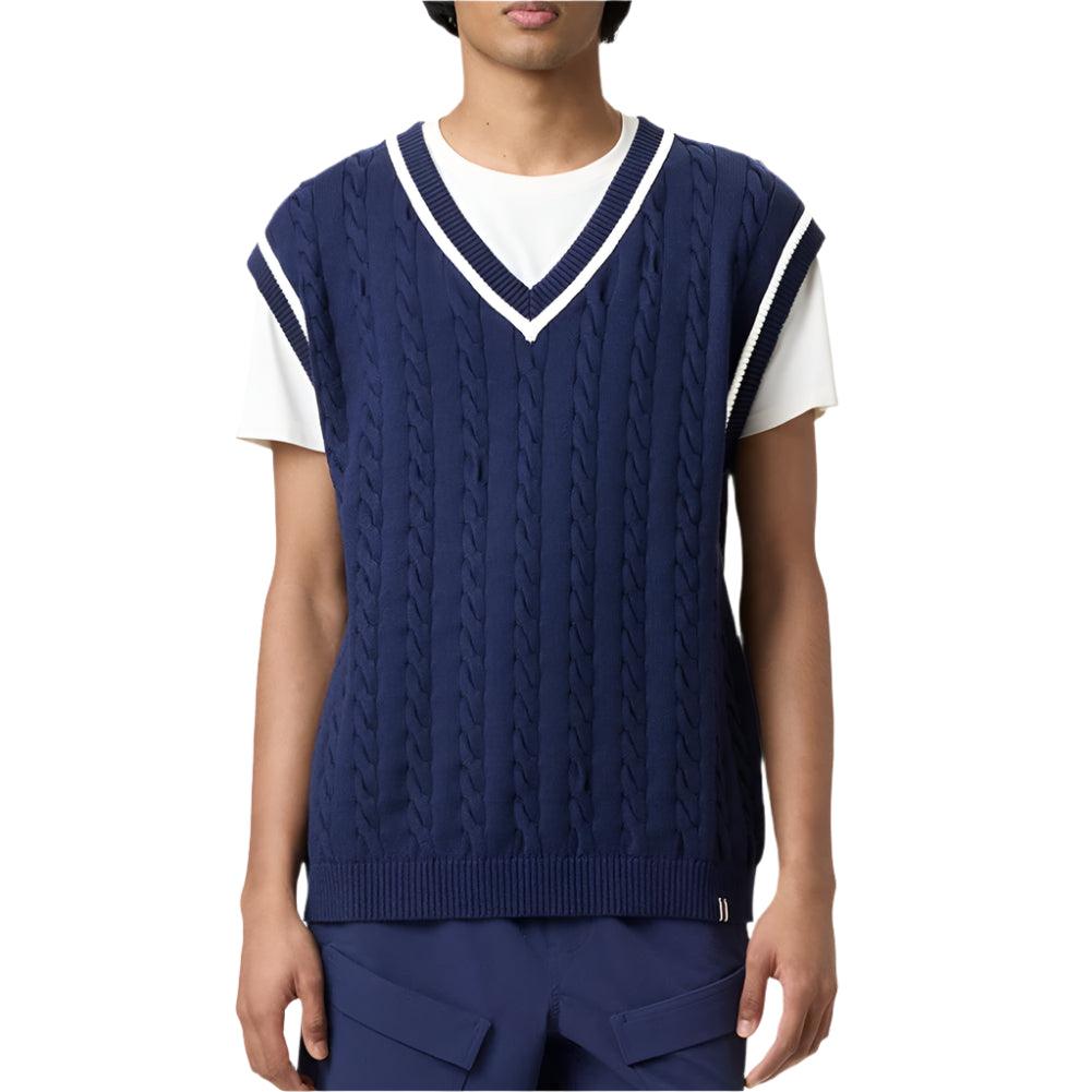 Mens Baseline Cable Knit Tennis Vest Apparel Fila