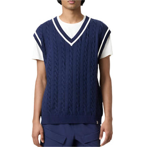 Mens Baseline Cable Knit Tennis Vest Apparel Fila