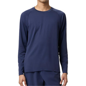 Mens Lucky Ace Seamless Long Sleeve Tennis Top FILA Navy Apparel Fila