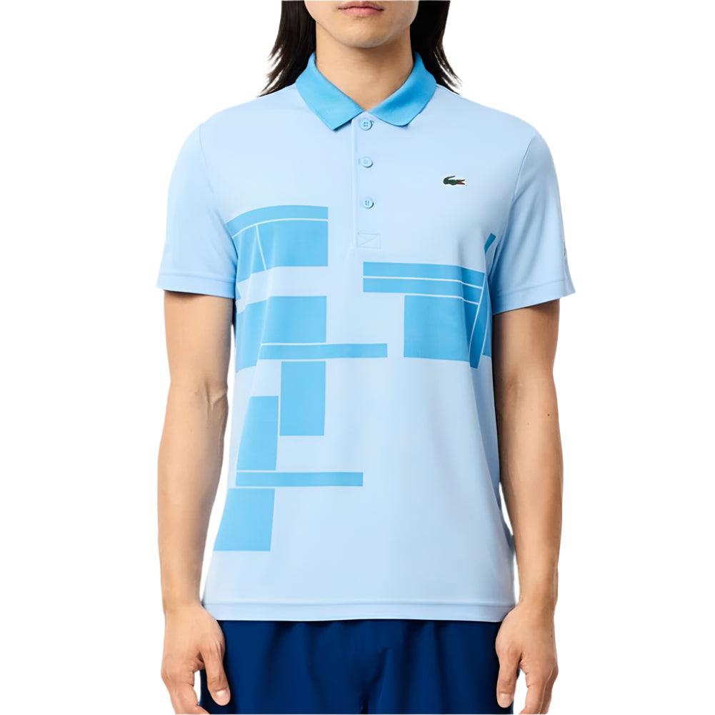 Men's Novak Djokovic Graphic Tennis Polo (Fan) Overview and Argentine Blue Apparel Lacoste