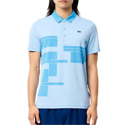 Men's Novak Djokovic Graphic Tennis Polo (Fan) Overview and Argentine Blue Apparel Lacoste