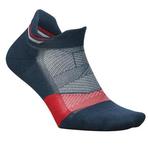 Elite Light Cushion No Show Tab Socks USA Navy Socks Feetures