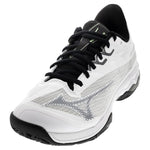 Men's Wave Exceed Light 2 AC Tennis Shoes White and Metallic Grey Footwear Mizuno