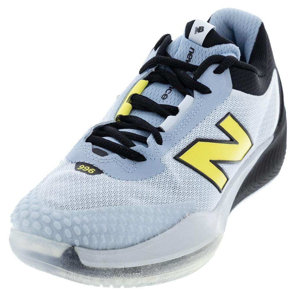 Women`s FuelCell 996v6 D Width Tennis Shoes Quarry Blue and Black Footwear New Balance