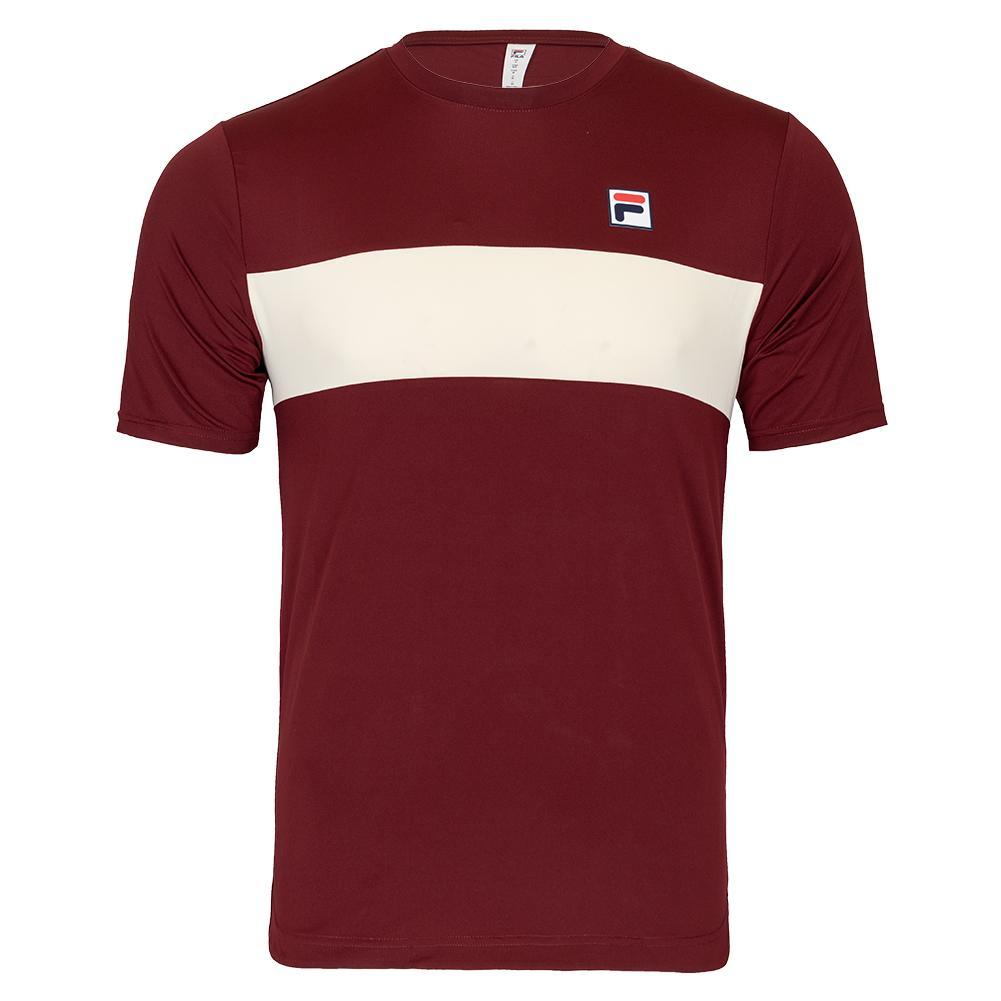 Mens Short Sleeve Tennis Crew Apparel Fila