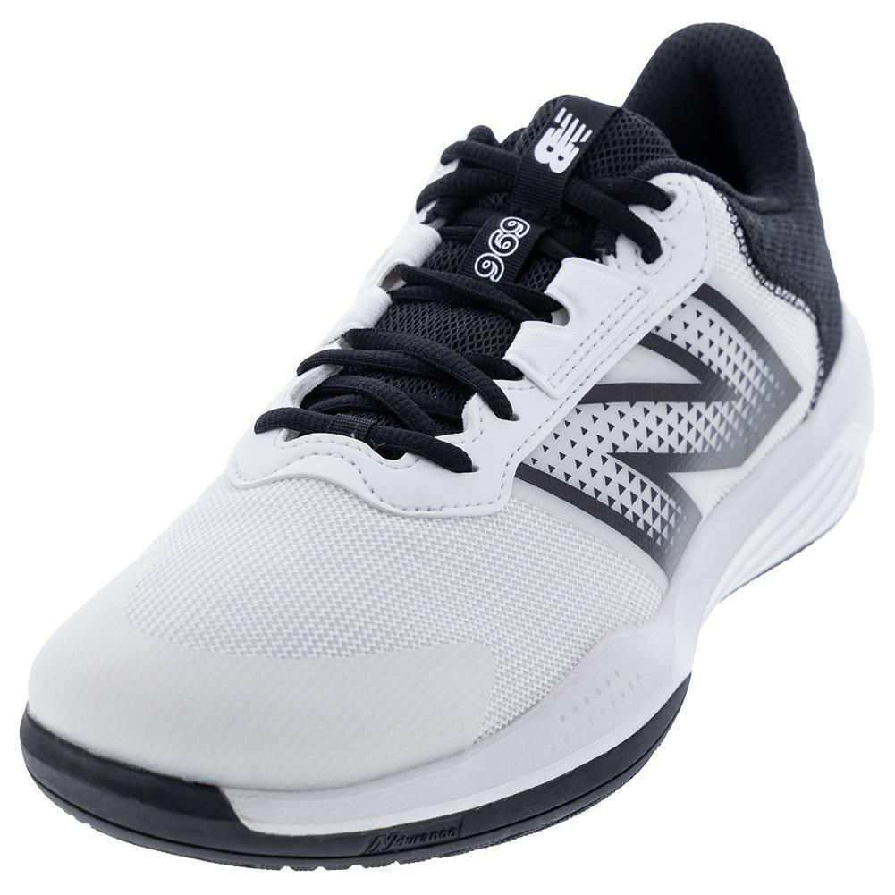 Men's 696v6 D Width Tennis Shoes White and Black Footwear New Balance